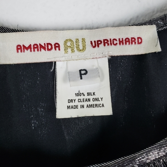 Amanda uprichard silk Platinum metallic ruffle off the shoulder dress - Picture 2 of 8